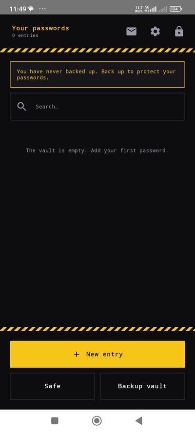 Empty vault